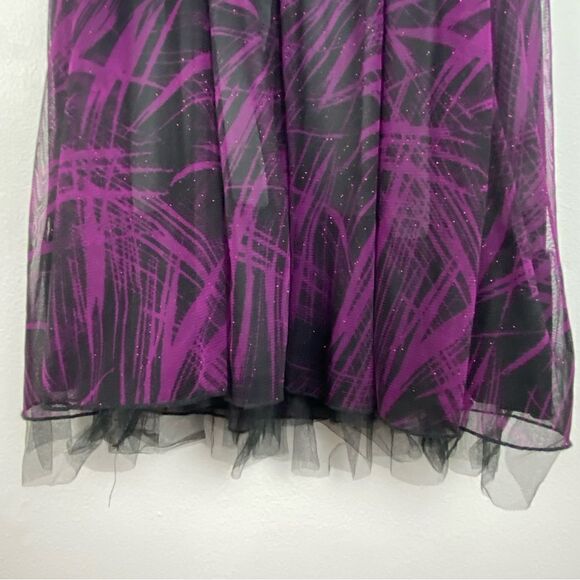 NWT Purple Black Mesh Babydoll Dress Whimsigoth Y2K Tie Waist Vamp Fairy Grunge - Picture 9 of 14